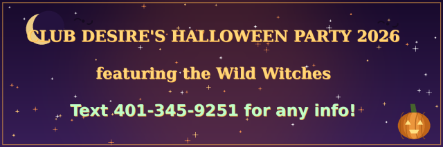 Club Desire Halloween Party 2026 featuring the Wild Witches